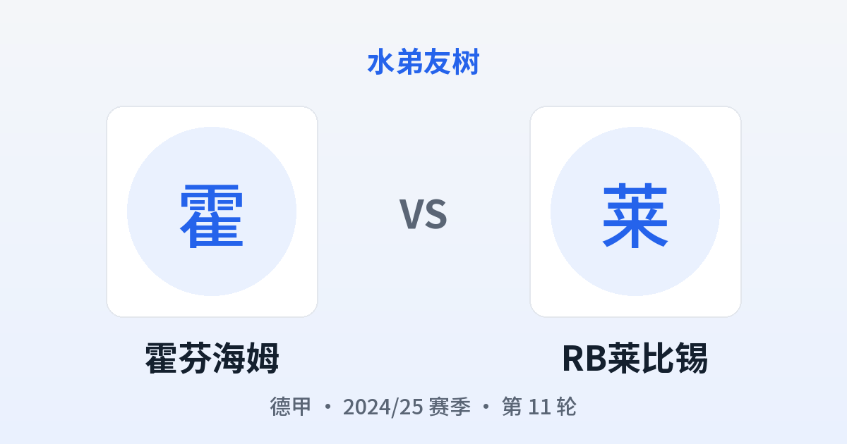 霍芬海姆 vs RB莱比锡 对阵分享图