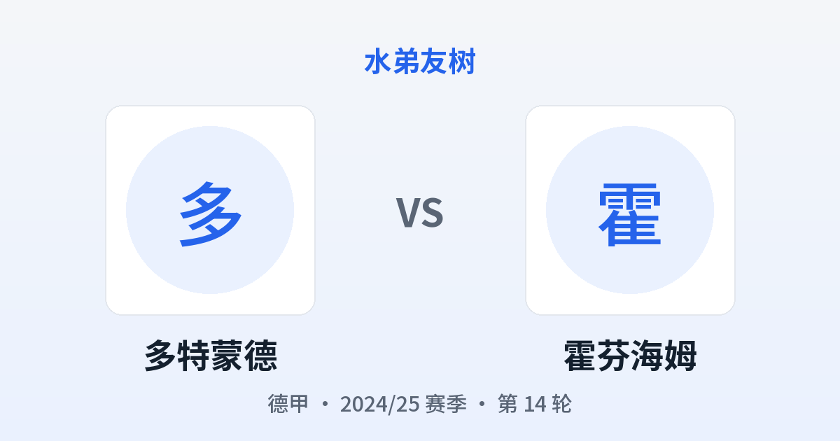 多特蒙德 vs 霍芬海姆 对阵分享图
