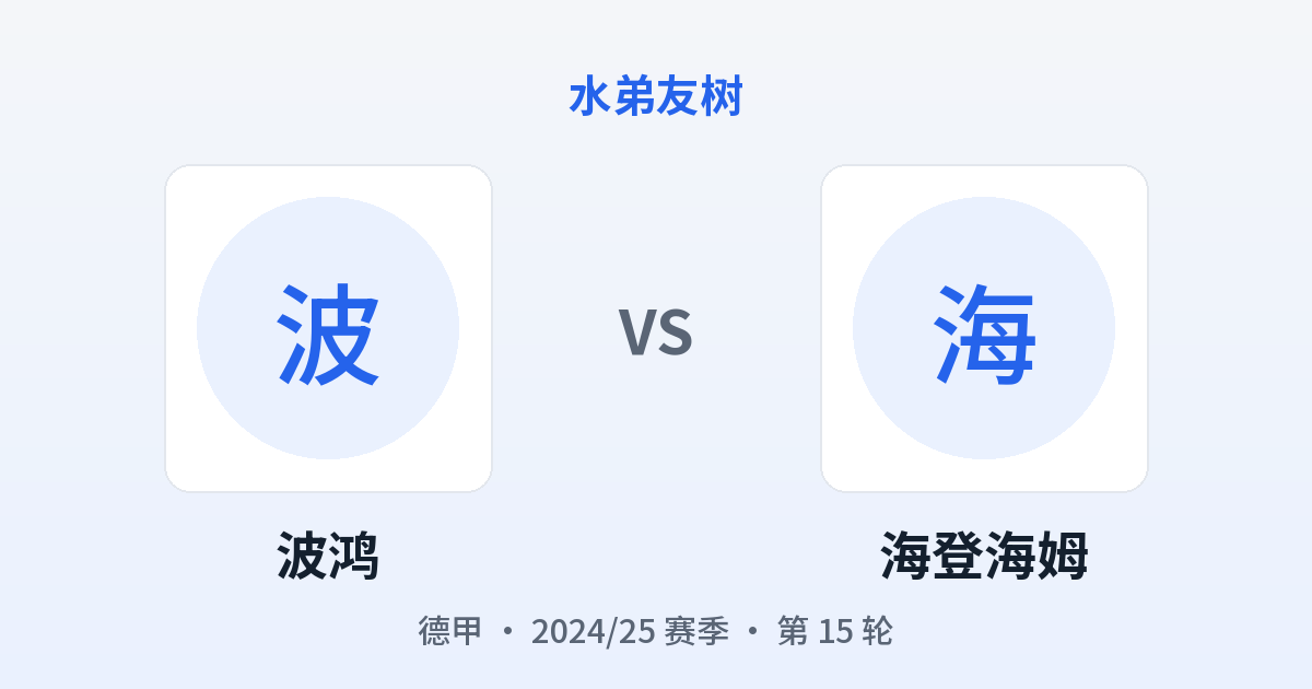 波鸿 vs 海登海姆 对阵分享图