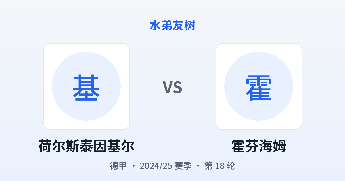 荷尔斯泰因基尔 vs 霍芬海姆 对阵分享图