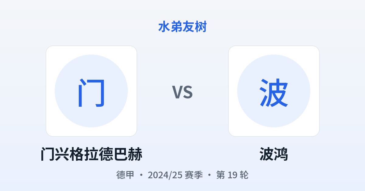 门兴格拉德巴赫 vs 波鸿 对阵分享图