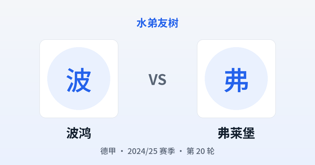波鸿 vs 弗莱堡 对阵分享图