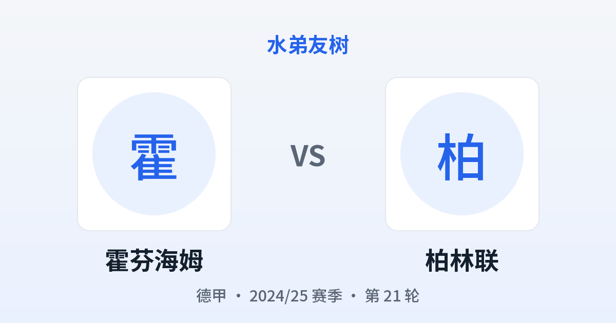 霍芬海姆 vs 柏林联 对阵分享图