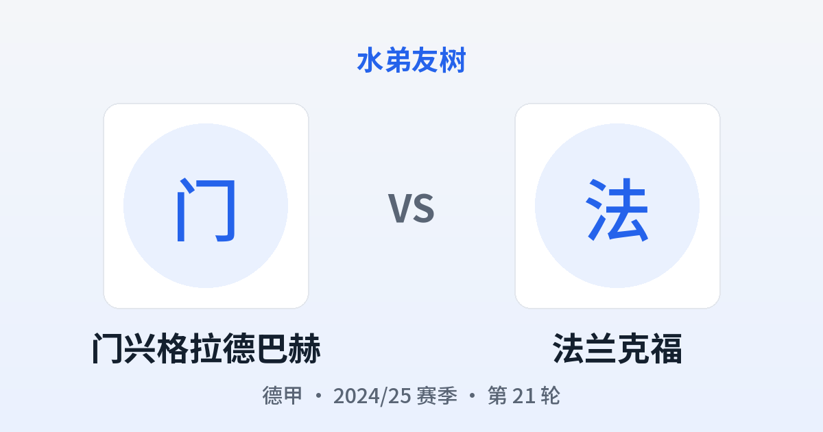 门兴格拉德巴赫 vs 法兰克福 对阵分享图