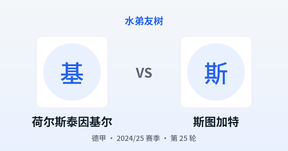 荷尔斯泰因基尔 vs 斯图加特 对阵分享图