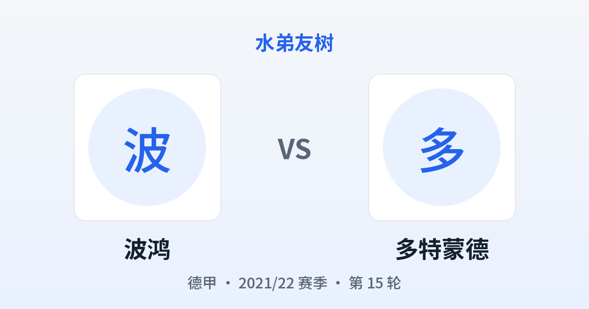 波鸿 vs 多特蒙德 对阵分享图