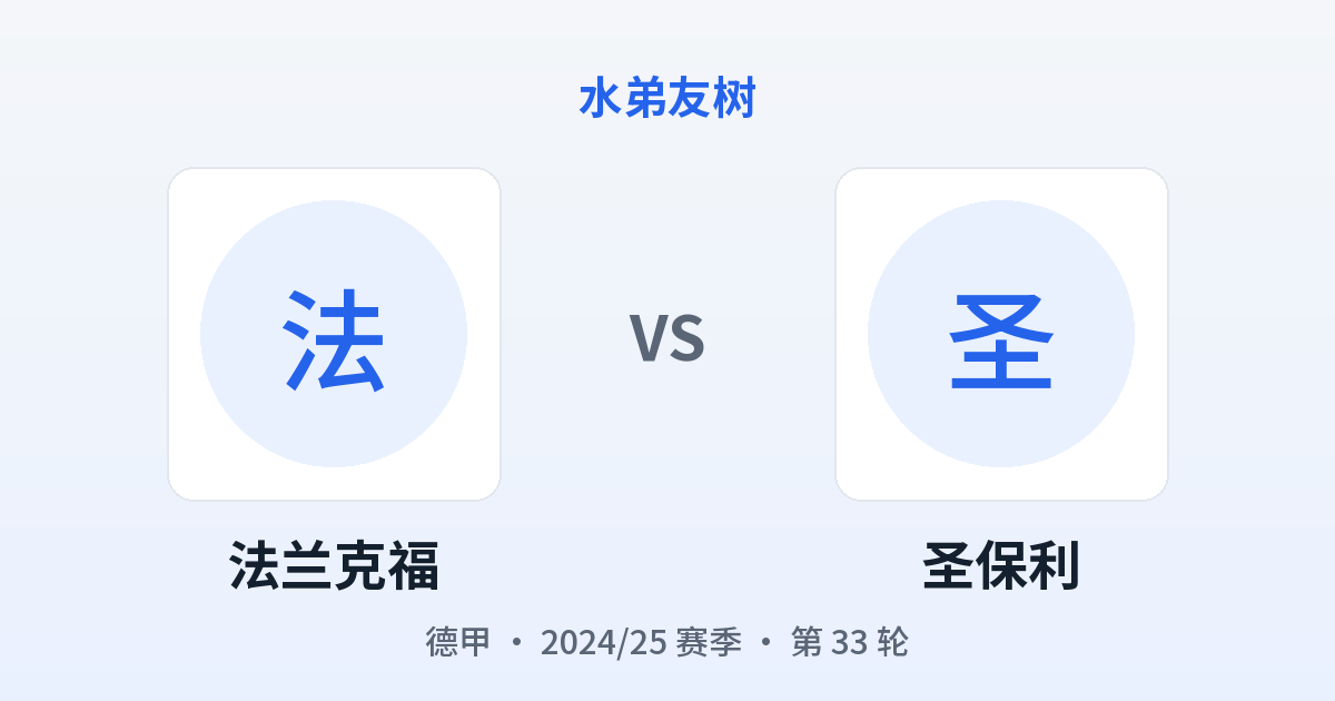法兰克福 vs 圣保利 对阵分享图