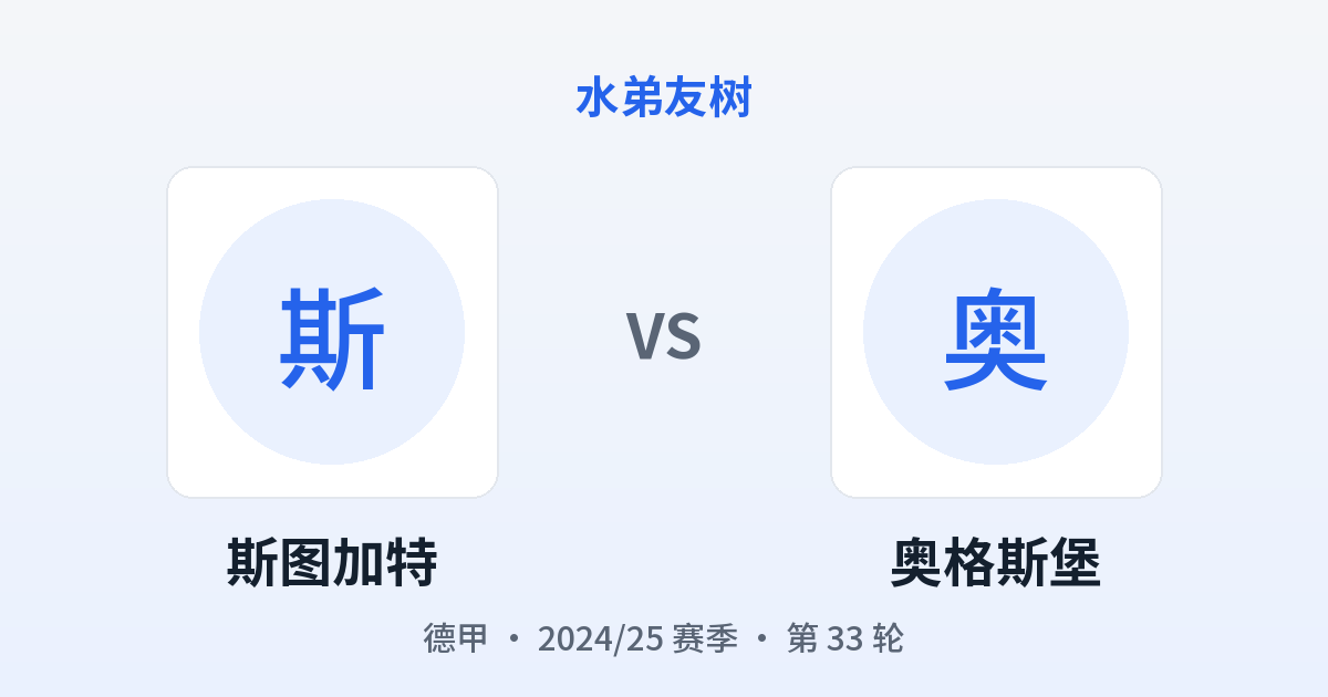 斯图加特 vs 奥格斯堡 对阵分享图