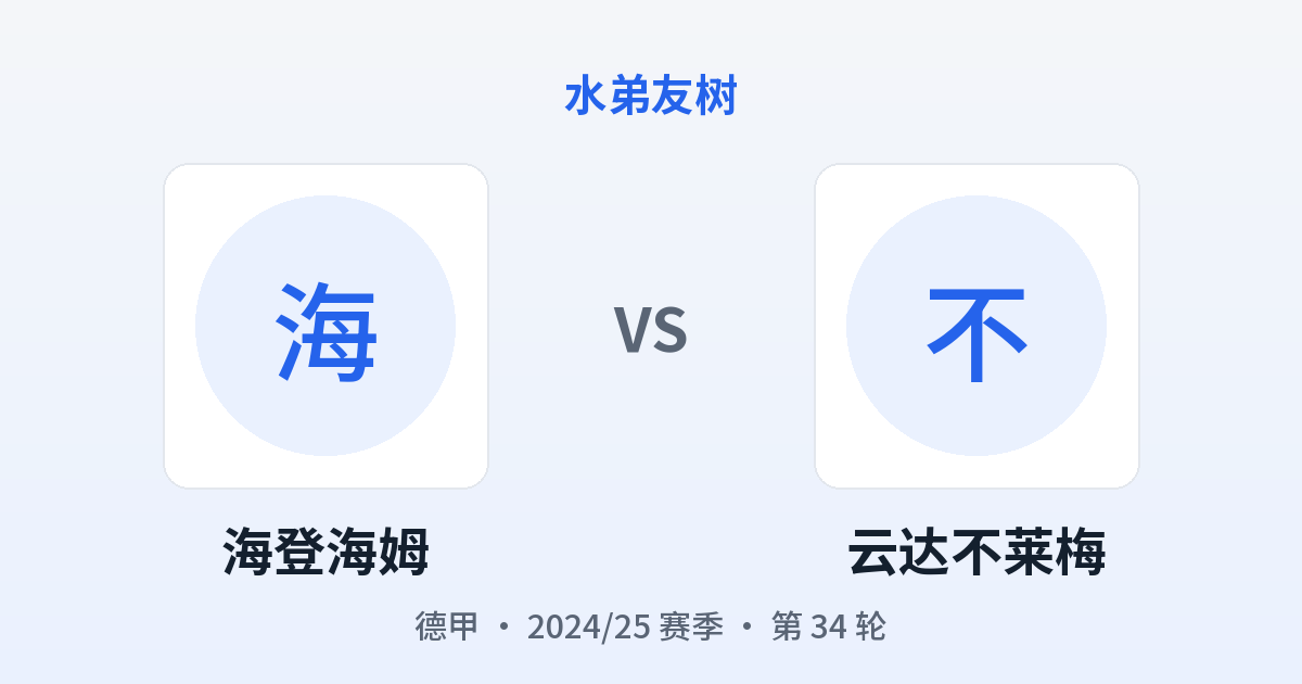 海登海姆 vs 云达不莱梅 对阵分享图
