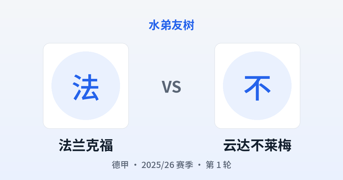 法兰克福 vs 云达不莱梅 对阵分享图