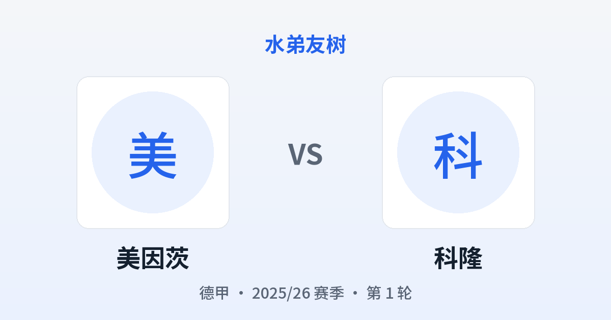 美因茨 vs 科隆 对阵分享图