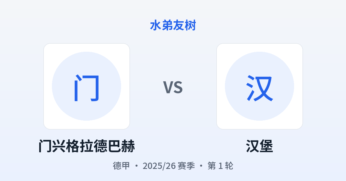 门兴格拉德巴赫 vs 汉堡 对阵分享图