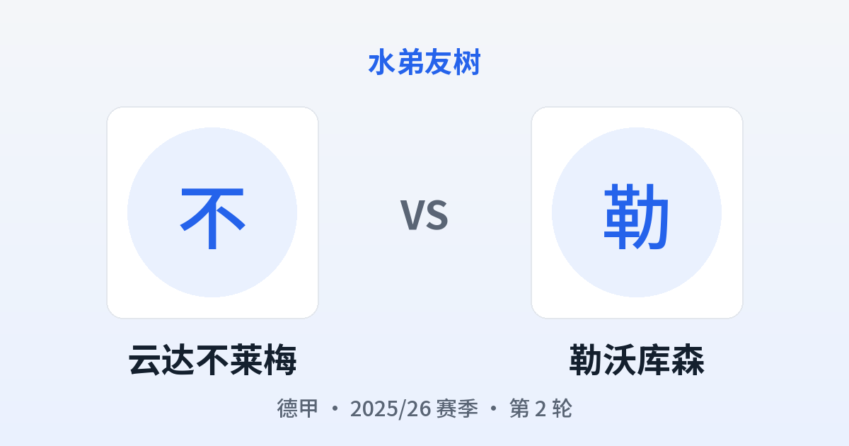 云达不莱梅 vs 勒沃库森 对阵分享图