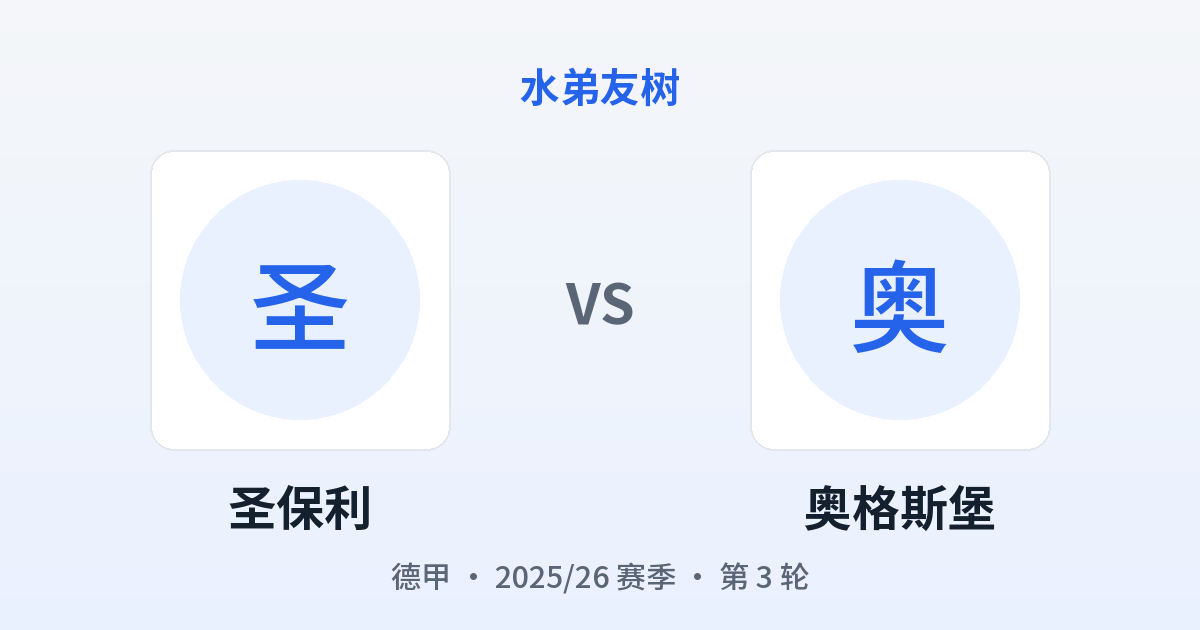 圣保利 vs 奥格斯堡 对阵分享图
