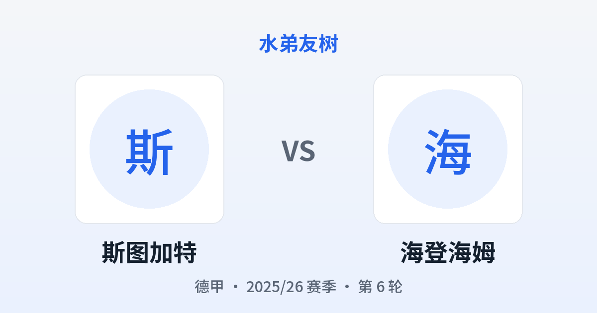 斯图加特 vs 海登海姆 对阵分享图