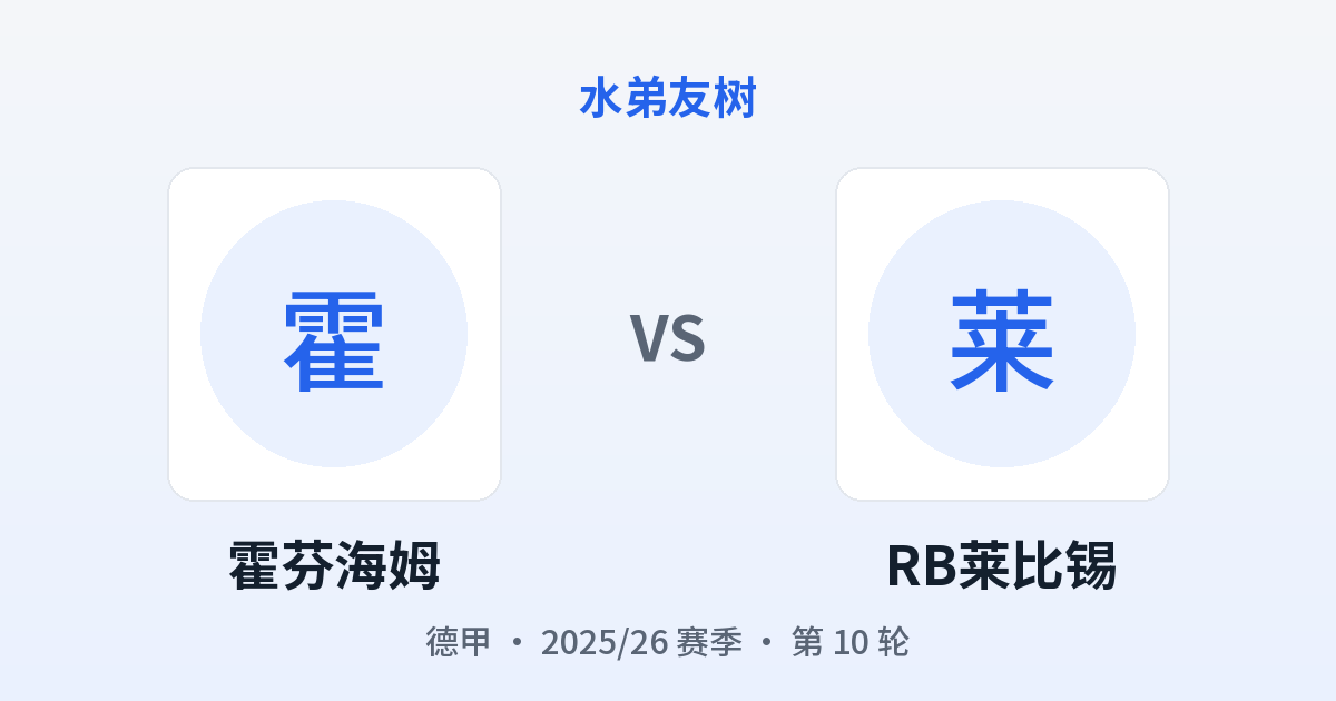 霍芬海姆 vs RB莱比锡 对阵分享图