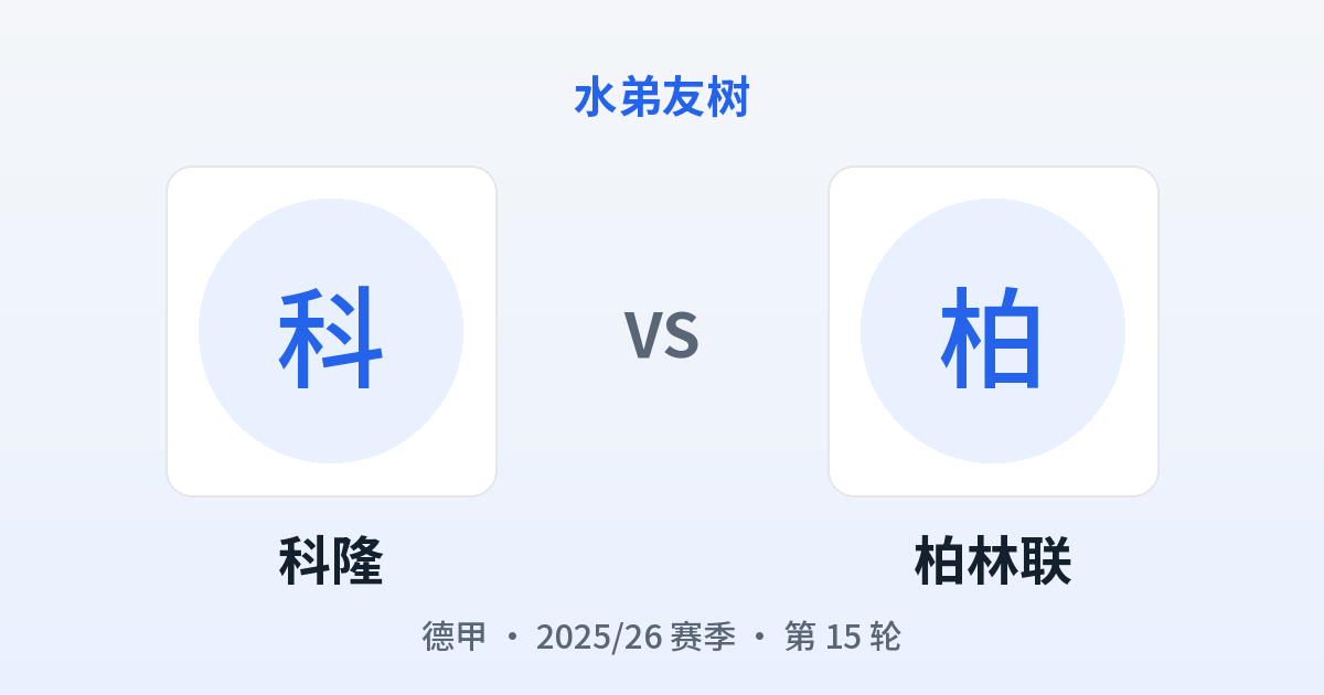 科隆 vs 柏林联 对阵分享图