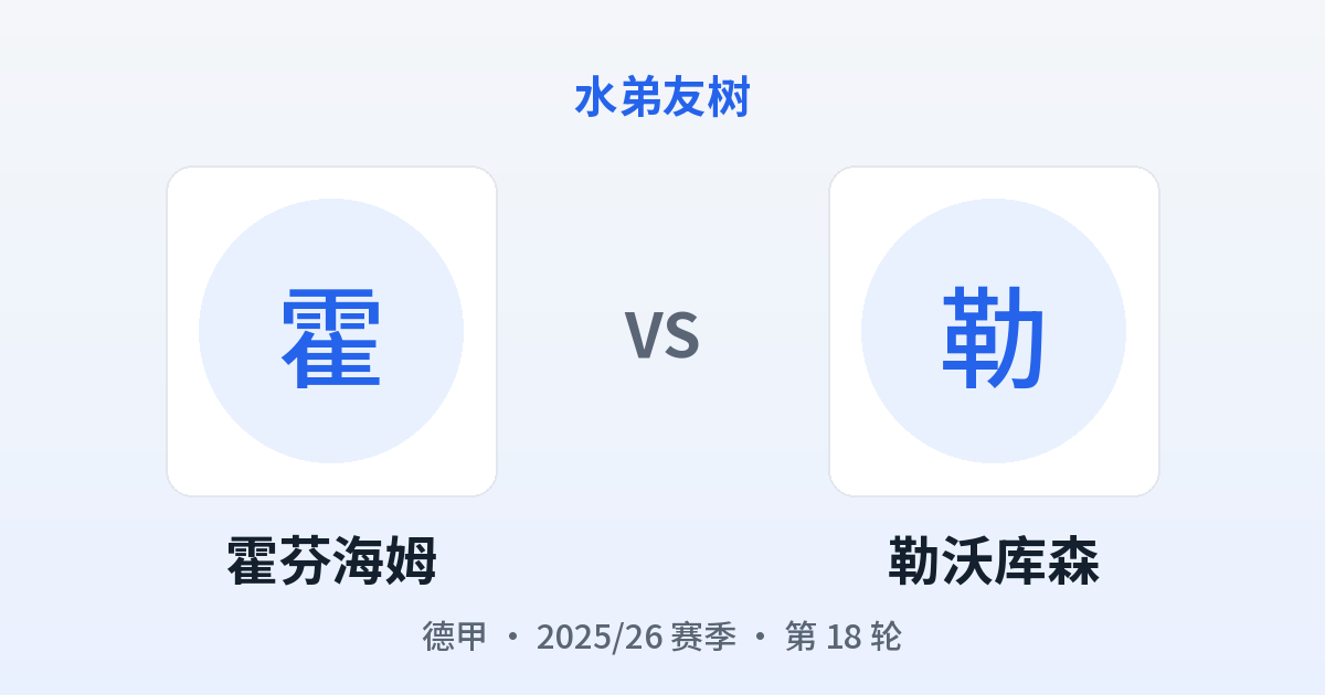 霍芬海姆 vs 勒沃库森 对阵分享图