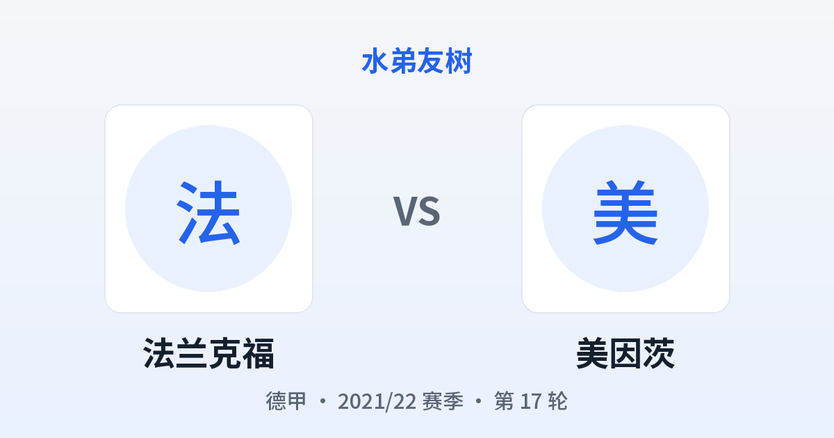 法兰克福 vs 美因茨 对阵分享图