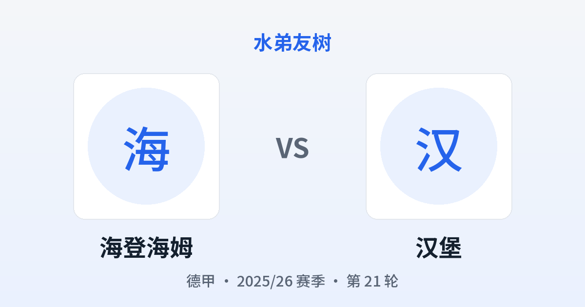海登海姆 vs 汉堡 对阵分享图