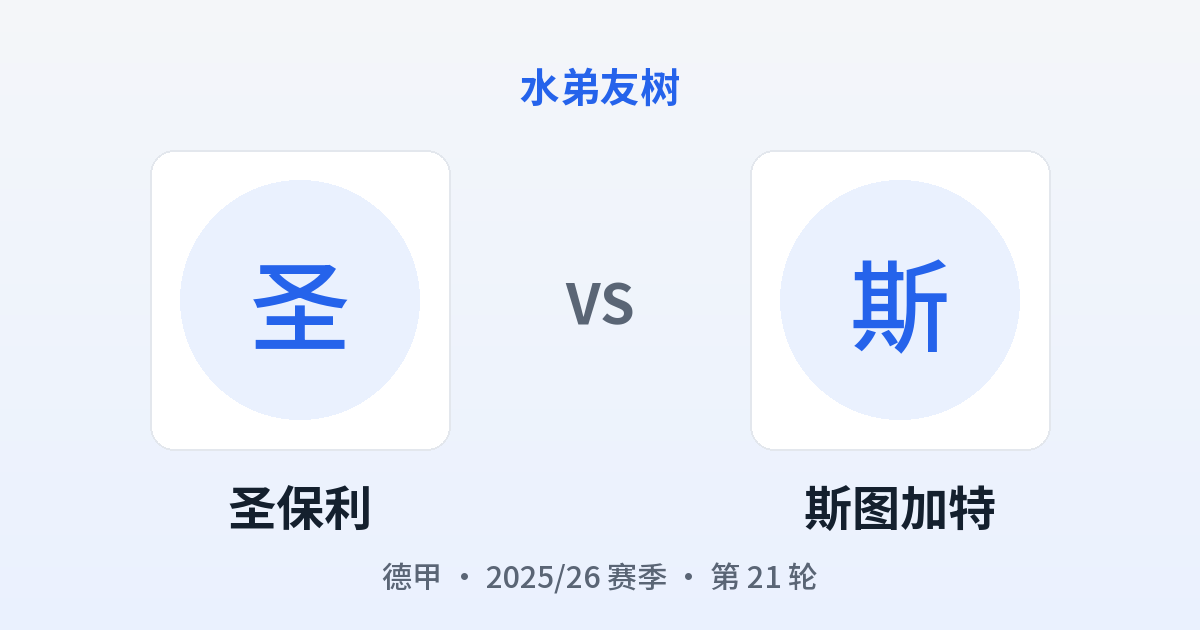 圣保利 vs 斯图加特 对阵分享图
