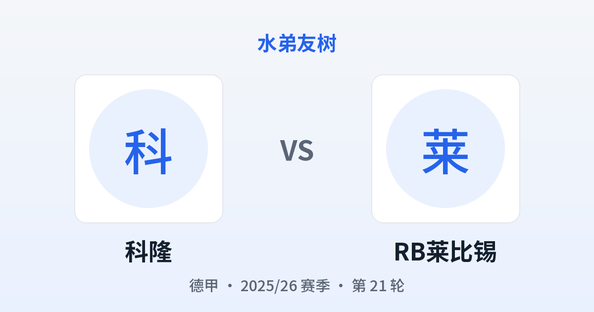 科隆 vs RB莱比锡 对阵分享图