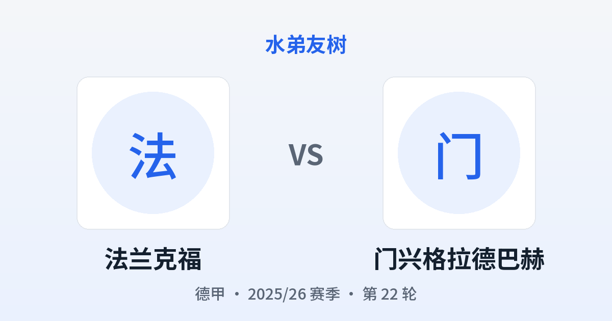 法兰克福 vs 门兴格拉德巴赫 对阵分享图