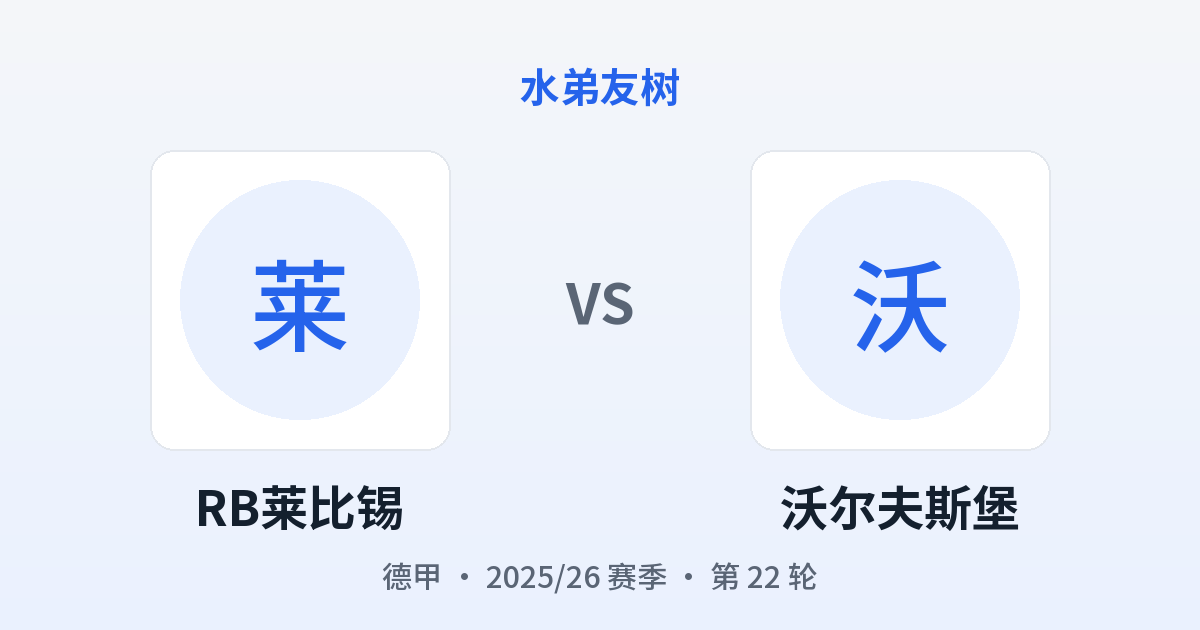 RB莱比锡 vs 沃尔夫斯堡 对阵分享图