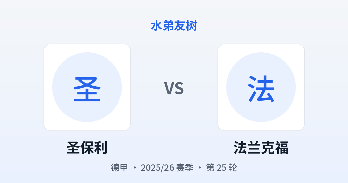 圣保利 vs 法兰克福 对阵分享图