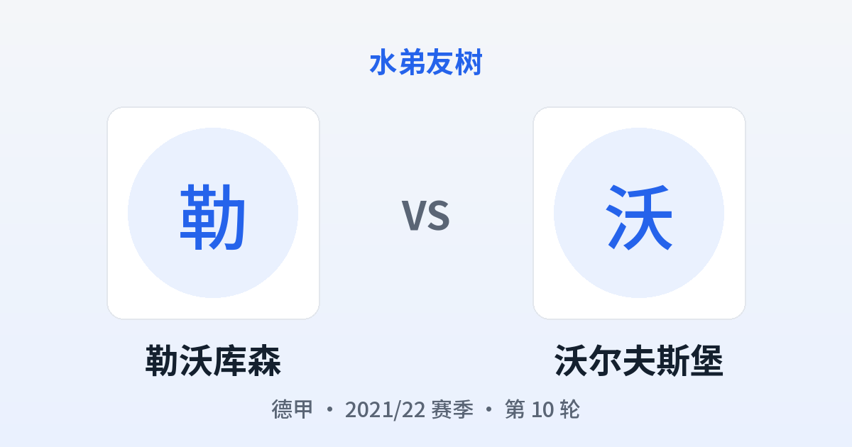 勒沃库森 vs 沃尔夫斯堡 对阵分享图