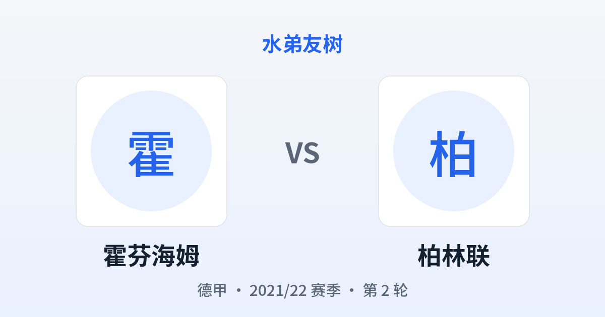 霍芬海姆 vs 柏林联 对阵分享图