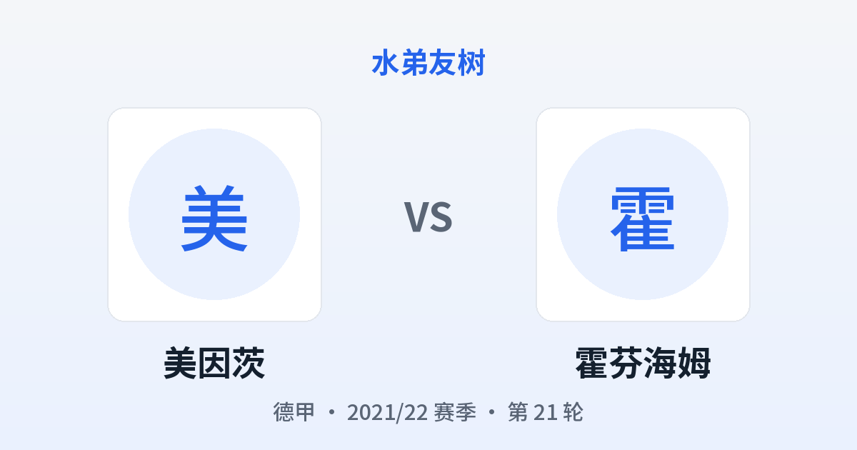 美因茨 vs 霍芬海姆 对阵分享图