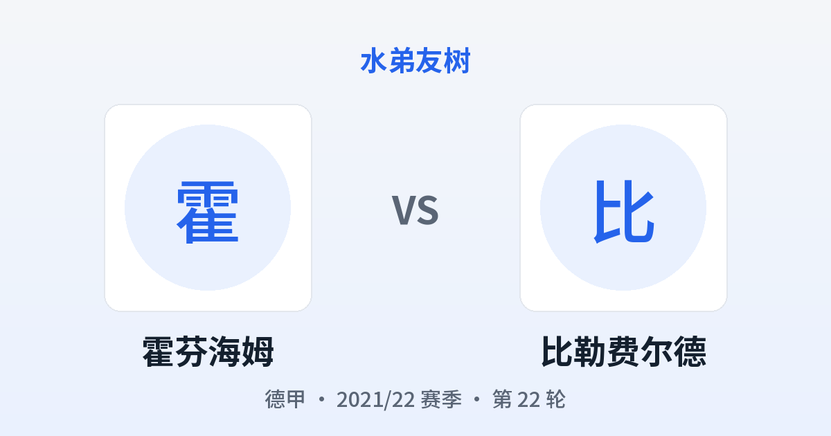 霍芬海姆 vs 比勒费尔德 对阵分享图