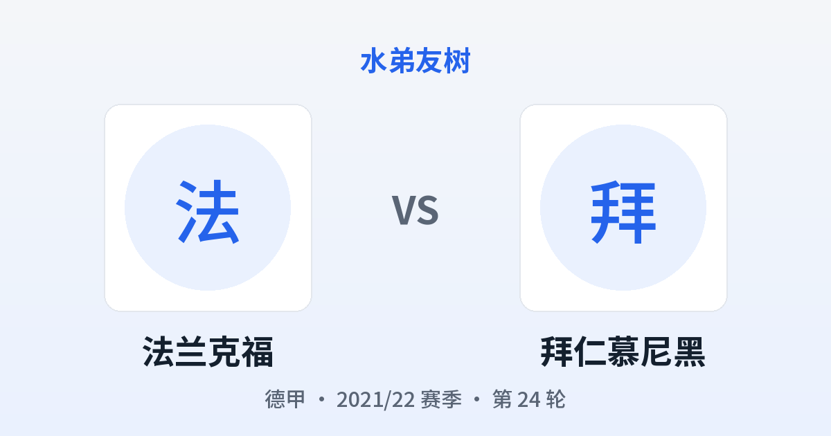法兰克福 vs 拜仁慕尼黑 对阵分享图