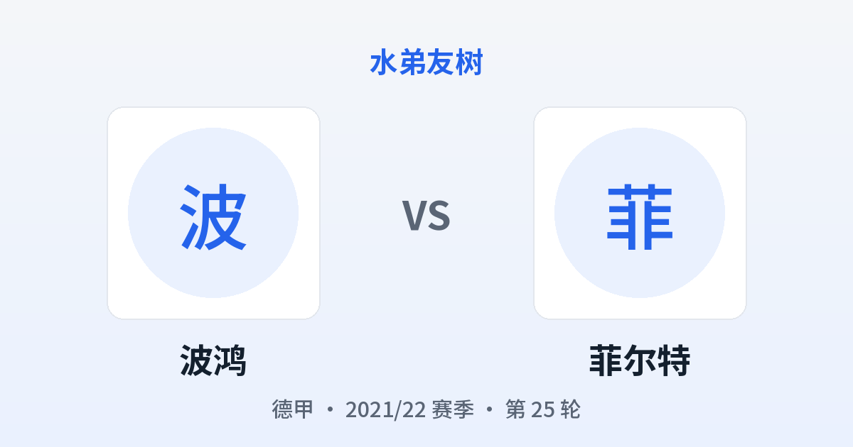 波鸿 vs 菲尔特 对阵分享图