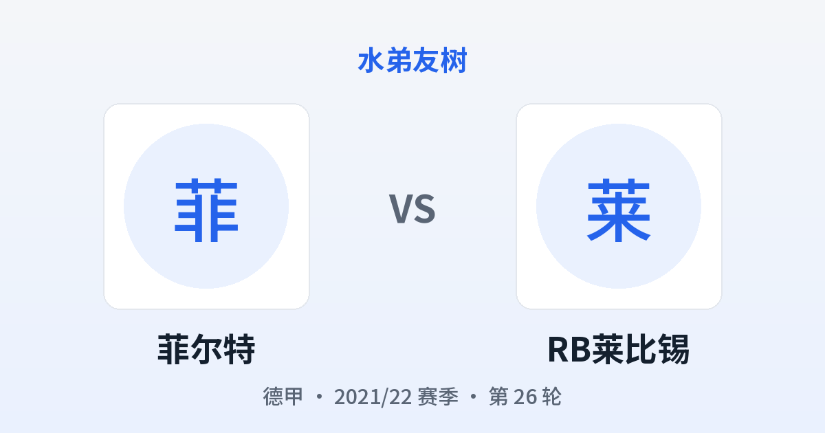菲尔特 vs RB莱比锡 对阵分享图