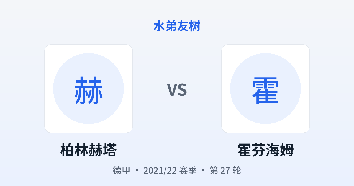 柏林赫塔 vs 霍芬海姆 对阵分享图