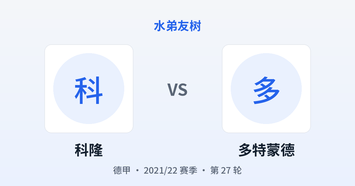 科隆 vs 多特蒙德 对阵分享图