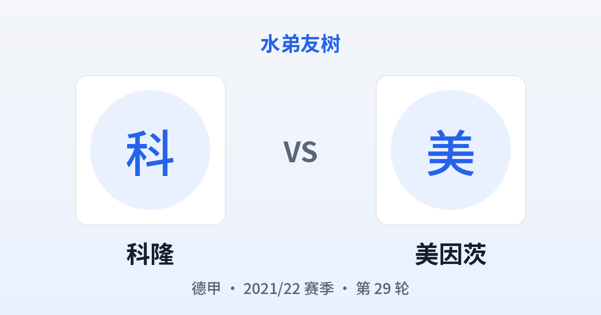 科隆 vs 美因茨 对阵分享图
