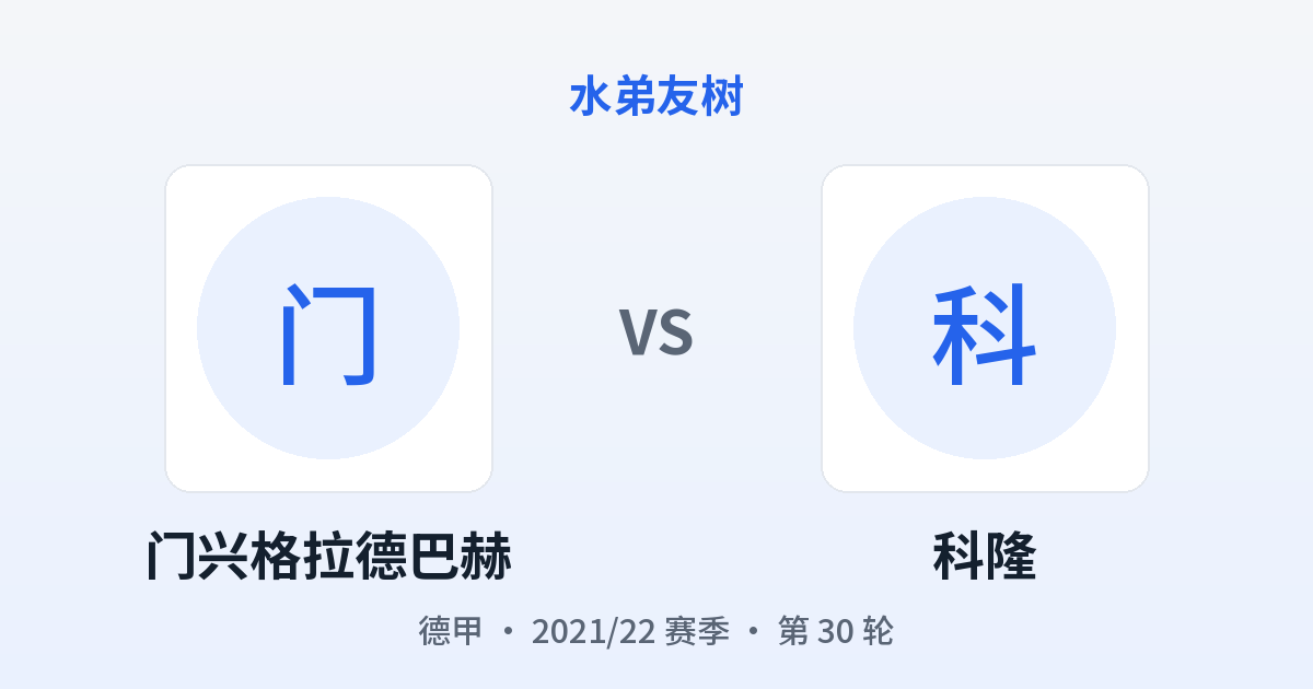 门兴格拉德巴赫 vs 科隆 对阵分享图