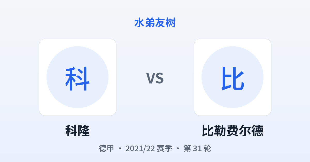 科隆 vs 比勒费尔德 对阵分享图