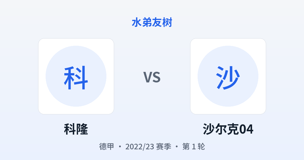 科隆 vs 沙尔克04 对阵分享图