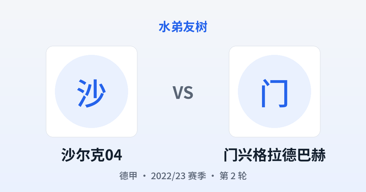 沙尔克04 vs 门兴格拉德巴赫 对阵分享图