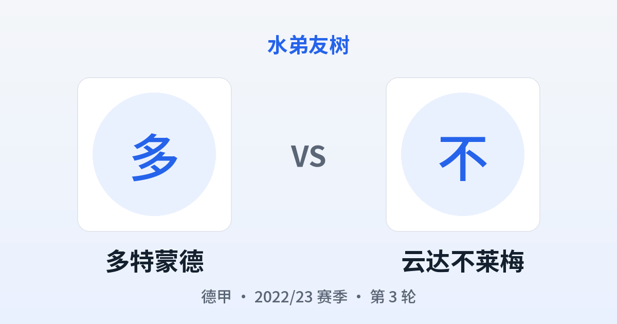 多特蒙德 vs 云达不莱梅 对阵分享图