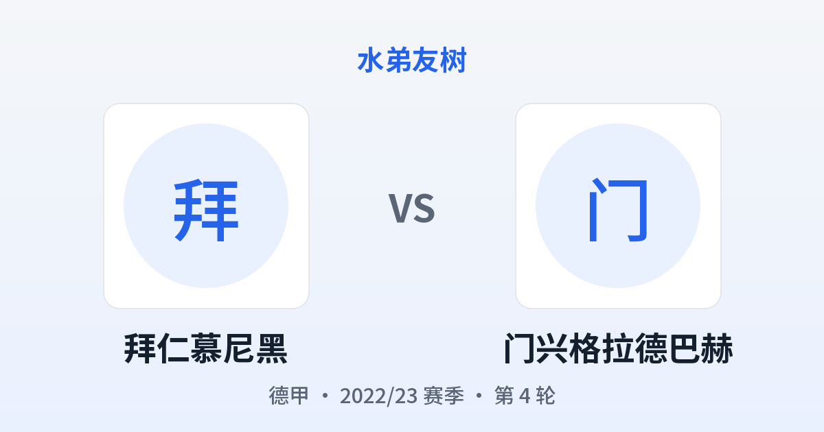 拜仁慕尼黑 vs 门兴格拉德巴赫 对阵分享图