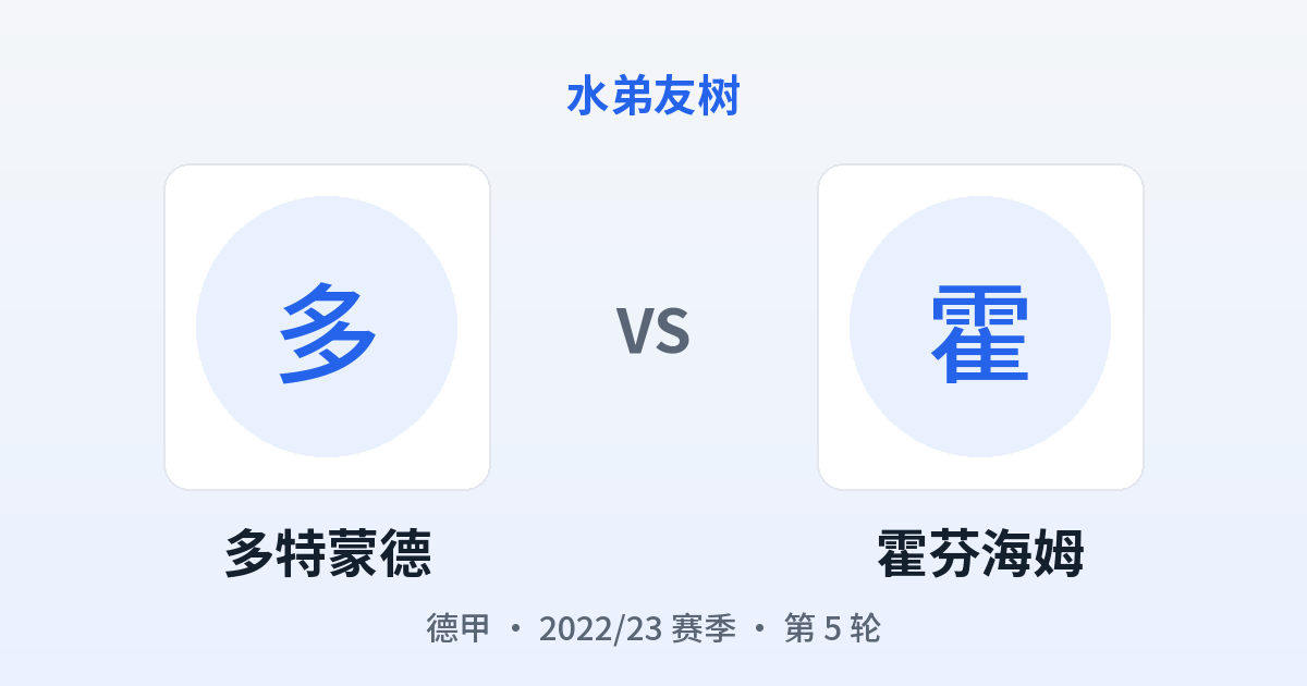 多特蒙德 vs 霍芬海姆 对阵分享图