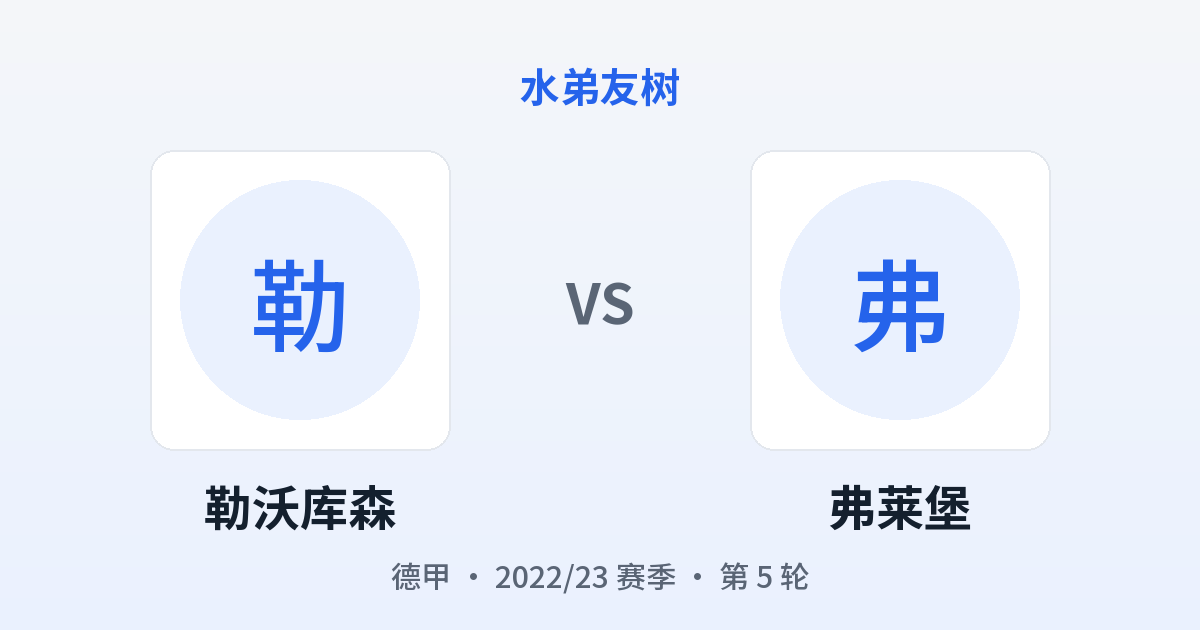 勒沃库森 vs 弗莱堡 对阵分享图