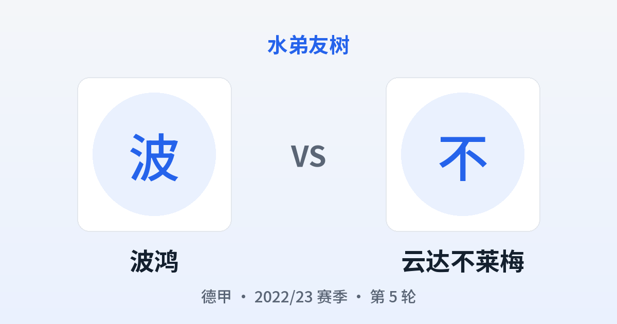 波鸿 vs 云达不莱梅 对阵分享图