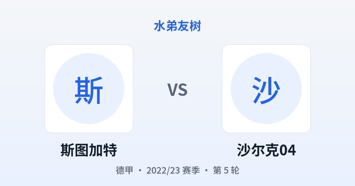 斯图加特 vs 沙尔克04 对阵分享图