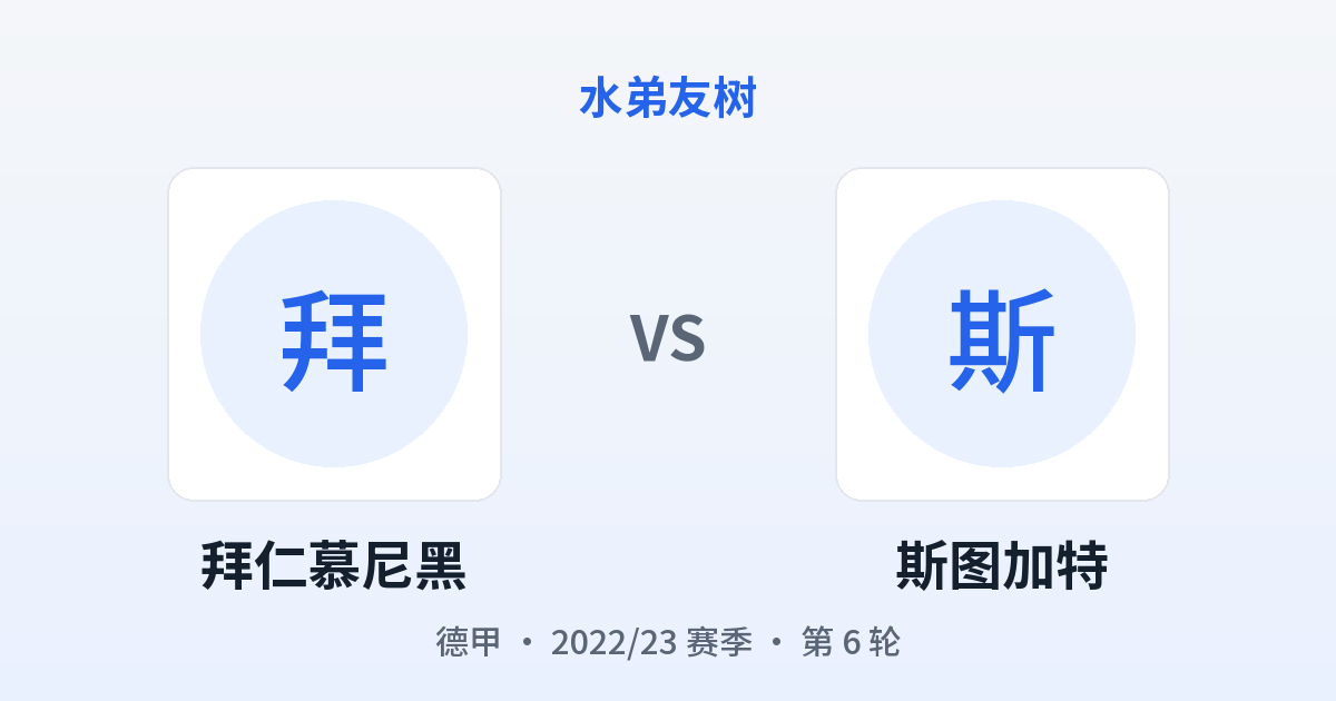 拜仁慕尼黑 vs 斯图加特 对阵分享图